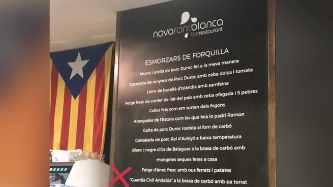 Fríen a críticas al restaurante de Lérida que ofrece «guardia civil andaluz a la brasa»