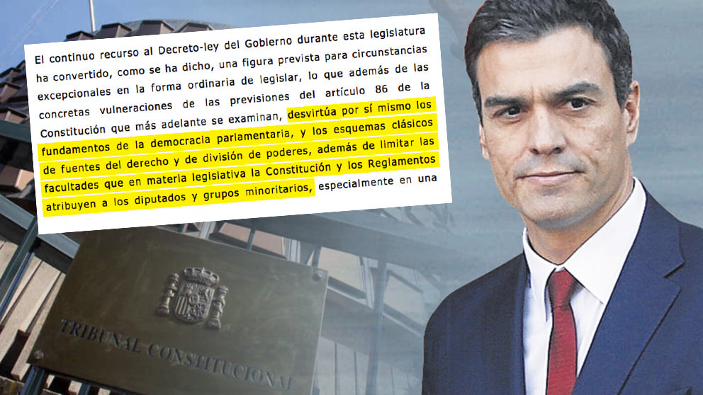 Pedro Sánchez recurrió al TC decretos ley de Rajoy