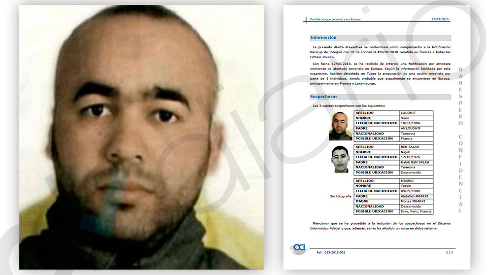 Sami Loudhif, uno de los sospechosos de terrorismo yihadista de los que ha dado alerta naranja la Interpol.