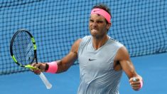 Nadal celebra un punto en el Open de Australia. (Getty)