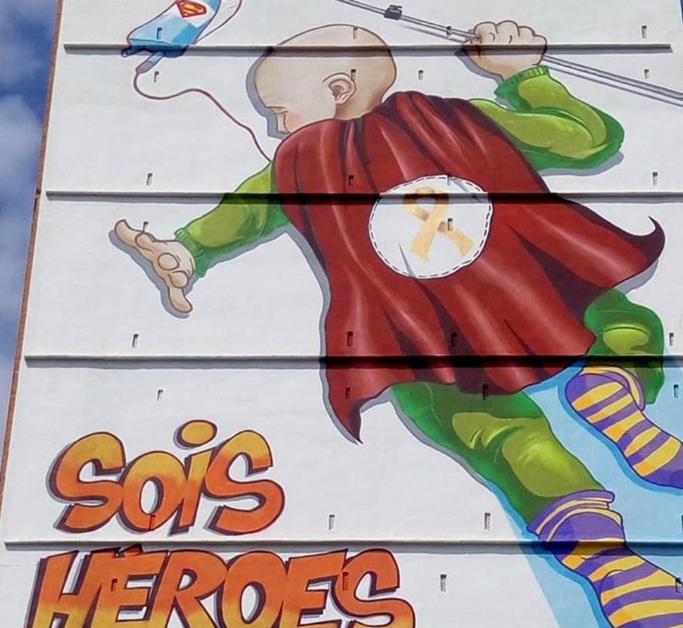 ?Sois héroes?, el mensaje para niños con cáncer convertido en mural