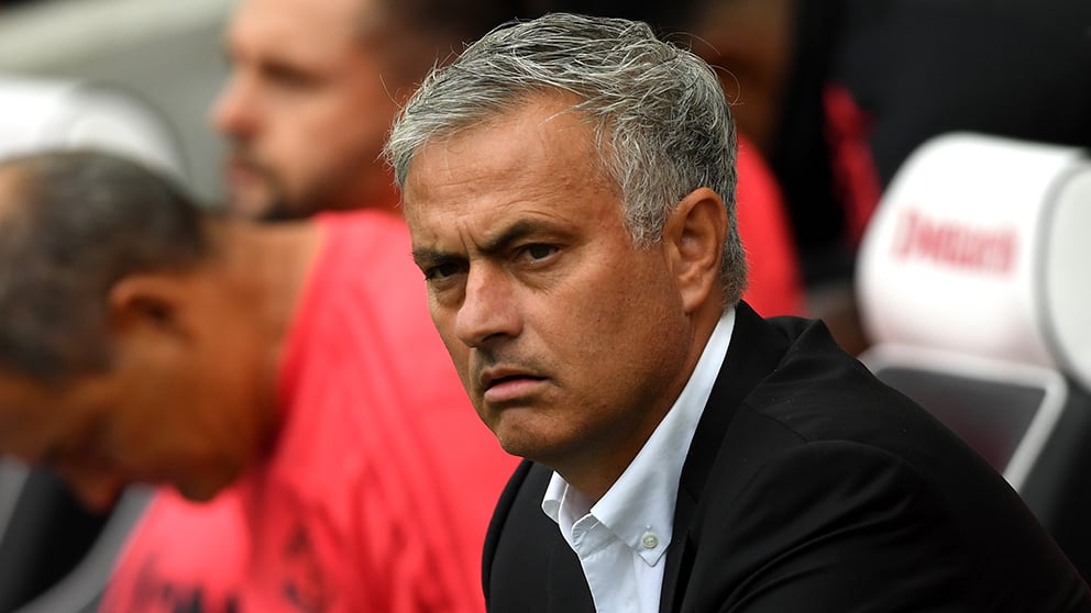 José Mourinho durante un partido con el Manchester United. (Getty)