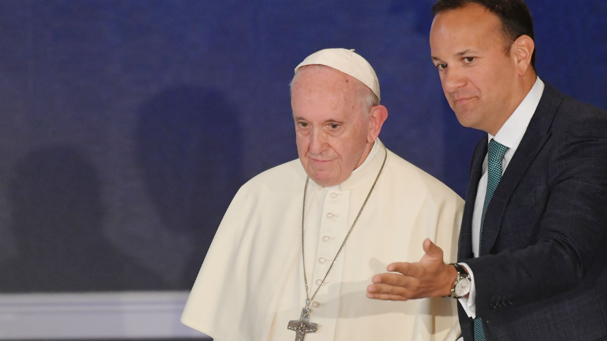 El papa este sábado en Irlanda (AFP).