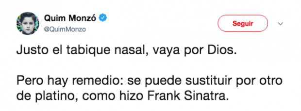 Mensaje de Quim Monzó sobre la agresión a una mujer que terminó con el tabique nasal roto en Barcelona. 