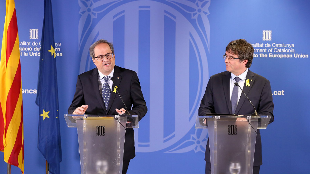 Quim Torra y Carles Puigdemont.