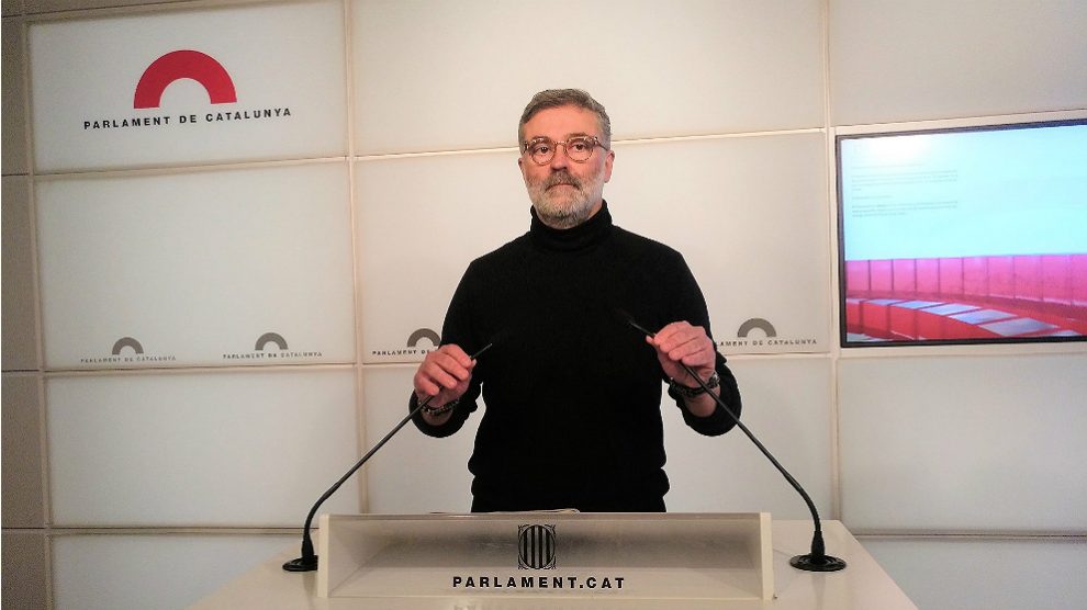 Carles Riera, portavoz de la CUP en el Parlament. (EP)