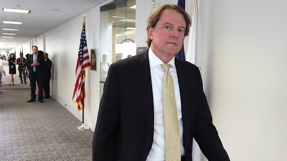 Don McGahn, abogado de la Casa Blanca. (AFP)