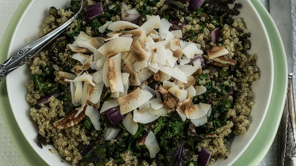 Receta de quinoa al pesto