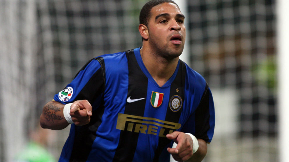 Adriano celebra un gol con el Inter. (Getty)