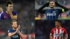 Leo Messi, Mauro Icardi, Harry Kane y Chucky Lozano.