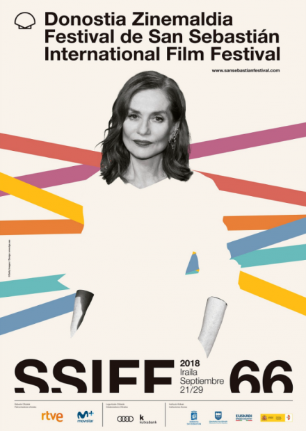 La actriz francesa Isabelle Huppert es la imagen de la 66 edición del Festival de Cine de San Sebastián.
