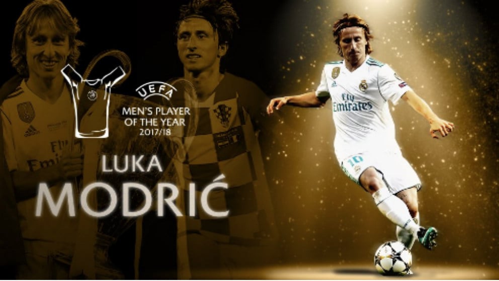 Modric se llevó el premio al mejor jugador del año de la UEFA 2018.