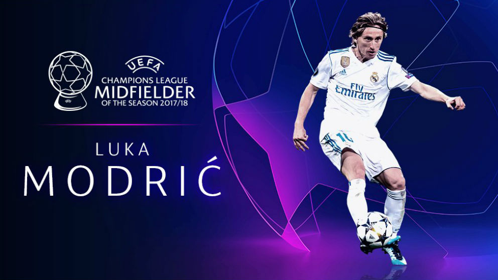 Luka Modric, mejor centrocampista de la UEFA 2018.