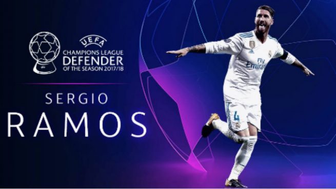 Sergio Ramos, mejor defensa de la UEFA 2018