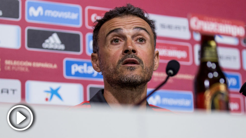 Luis Enrique, en rueda de prensa en la RFEF.