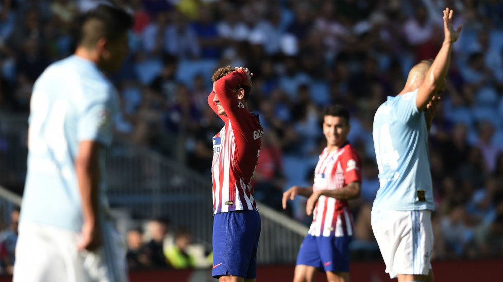 El Atlético cayó ante el Celta (2-0). (AFP)