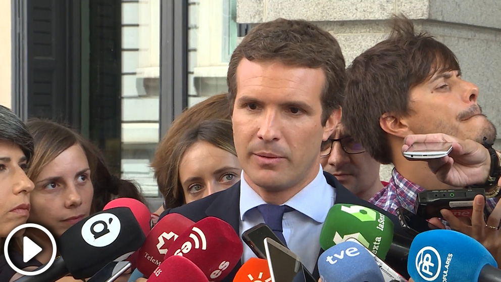 Pablo Casado advierte a Sánchez de que el autogobierno en Cataluña «no se puede ampliar más»