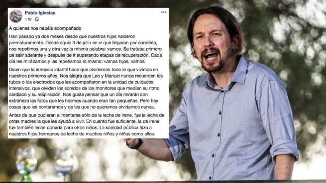 Iglesias reaparece dando las gracias a la sanidad madrileña, gestionada por el PP desde hace 23 años