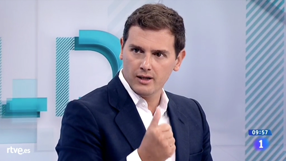 Albert Rivera, presidente de Ciudadanos, en TVE.