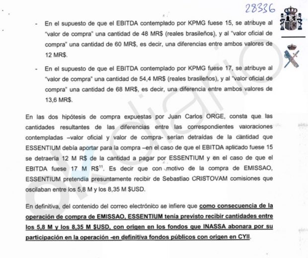Informe de la UCO sobre Susana Monje y Essentium en el caso Lezo.
