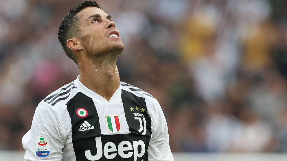 Cristiano Ronaldo, en un partido con la Juventus. (Getty)