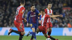 Leo Messi, durante el Barcelona – Girona. (AFP)