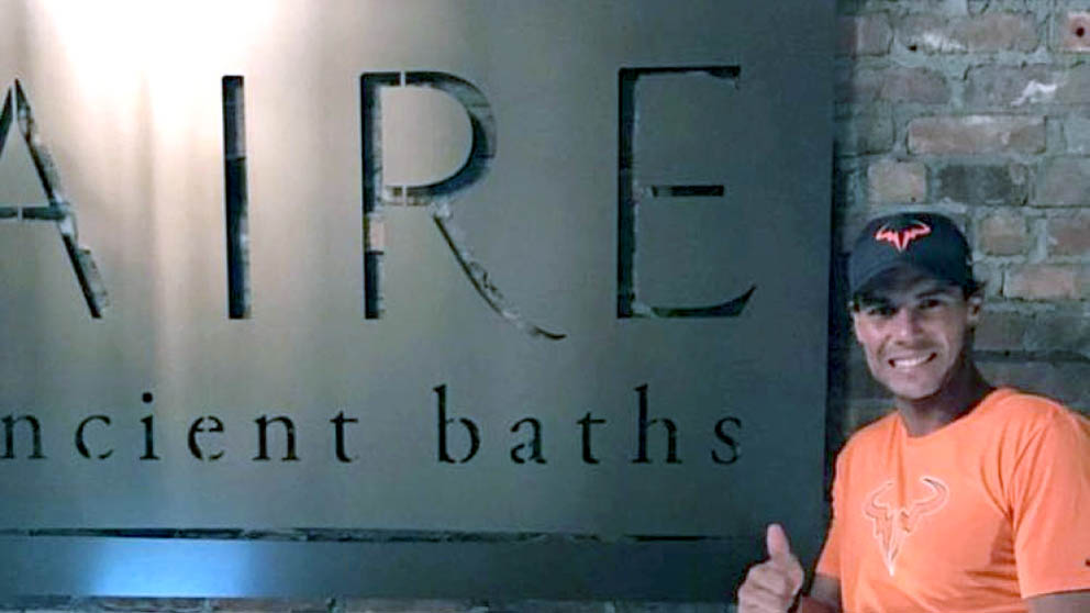 Rafa Nadal, en el Aire Ancient Baths New York.