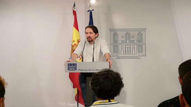 Pablo Iglesias tras la reunión con Sánchez
