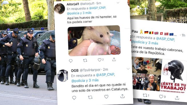 Campaña independentista de acoso a los policías enviados a Cataluña: «¡Ratas, ya vais finos de coca!»