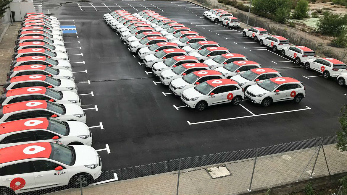 Vehículos eléctricos de Wible en Madrid, propiedad de Repsol