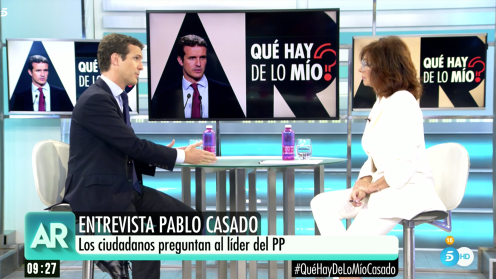 Pablo Casado, presidente del PP, en ‘El programa de Ana Rosa’.