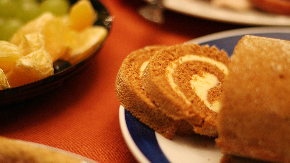 Receta de brazo de gitano de queso crema y calabaza fácil de preparar