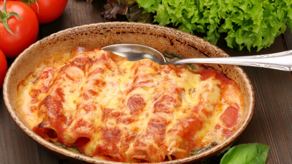 Receta de canelones de patata y jamón york