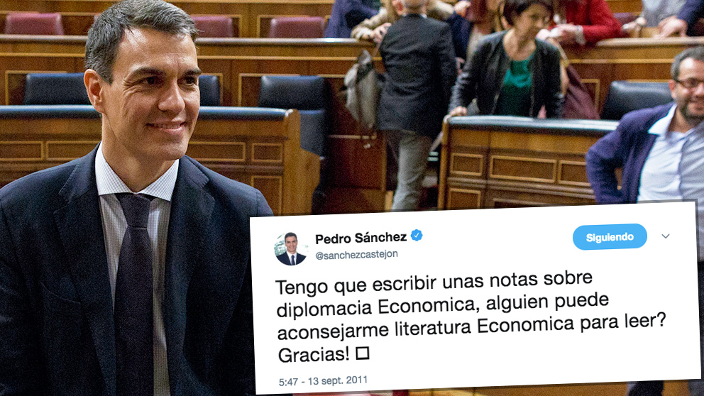 Tweet de Pedro Sánchez sobre su tesis