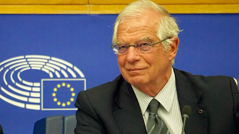 Josep Borrell, ministro de Exteriores, en el Parlamento Europeo. (TW)