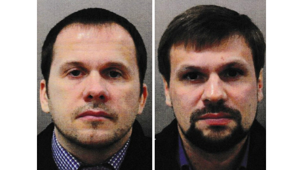 Alexander Petrov y Ruslan Boshirov, sospechosos del intento de asesinato del exespía Skripal. (EP)