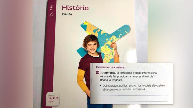 Un libro de texto para alumnos de ESO en Baleares les pide las razones que justifican el terrorismo