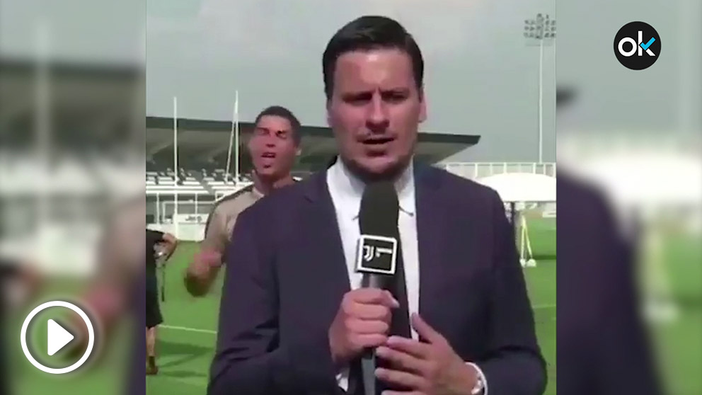Cristiano Ronaldo vacila a un periodista.