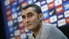 Ernesto Valverde, en rueda de prensa. (AFP)