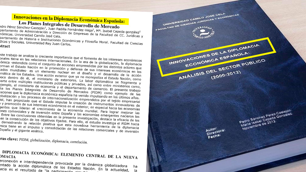 El título de la tesis apareció tal cual en un artículo previo de Sánchez con el examinador Padilla.
