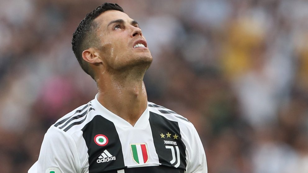 Cristiano Ronaldo, en un partido con la Juventus (Getty).
