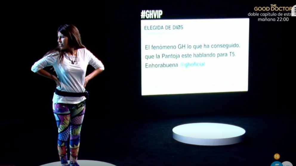 Isa Pantoja en «La sala del más allá» de ‘GH VIP 2018’, (Foto: Telecinco)