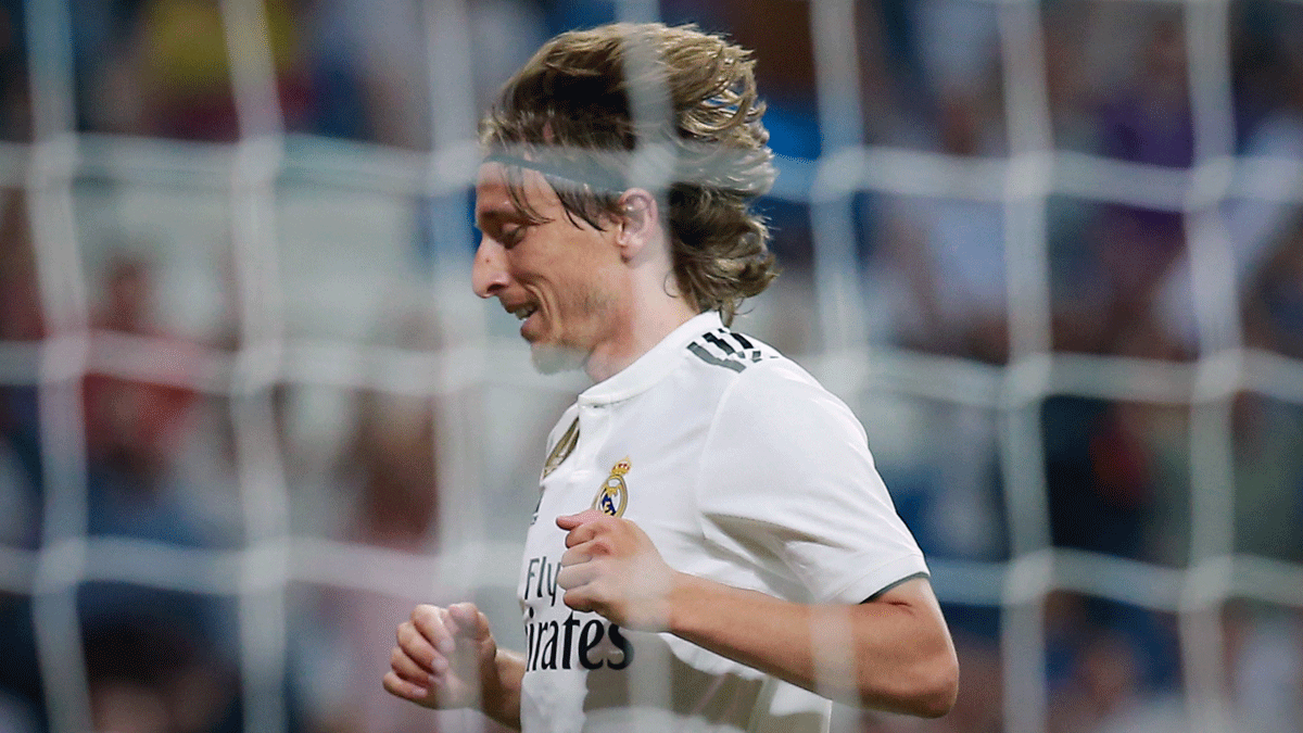 Luka Modric, en un partido con el Real Madrid. (Getty)