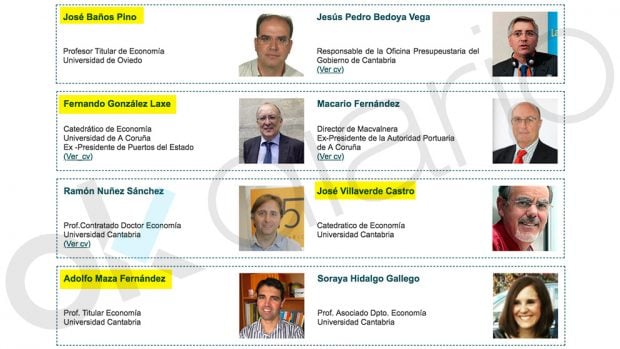 Miembros del tribunal de la tesis de Casares que imparten clase en el máster que dirige el socialista