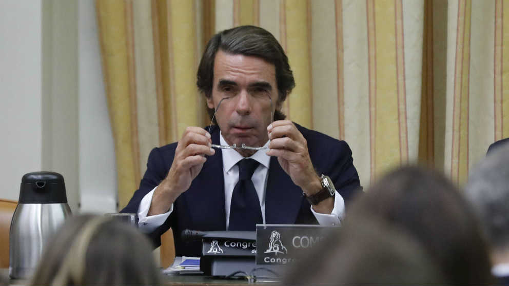 El expresidente del Gobierno durante su rifirrafe con Pablo Iglesias en el Congreso