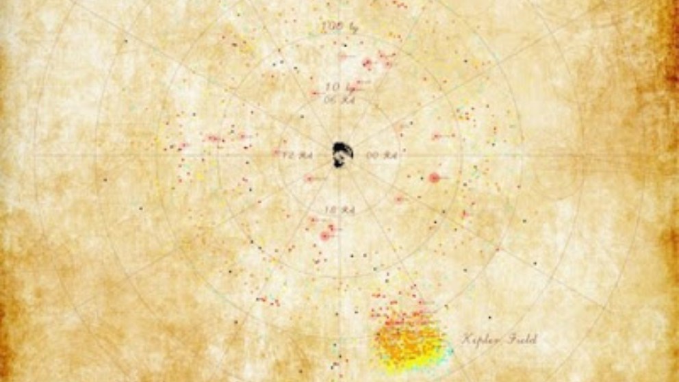 El mapa de los exoplanetas de Kepler se llama A Map to the Celestial Bodies