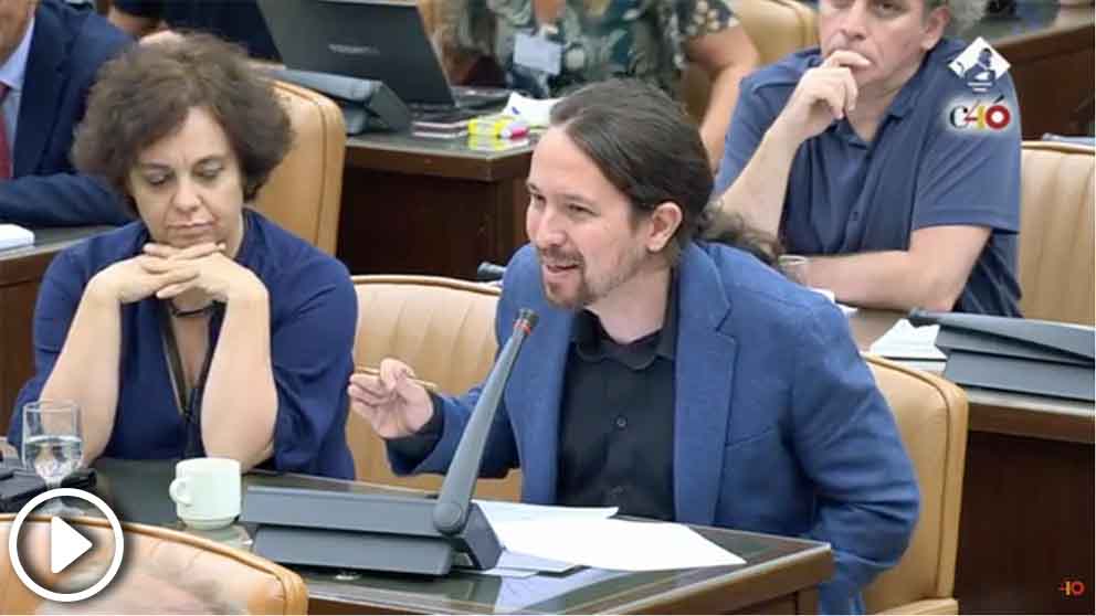 Pablo Iglesias interroga a Aznar en la comisión de investigación sobre la financiación del PP