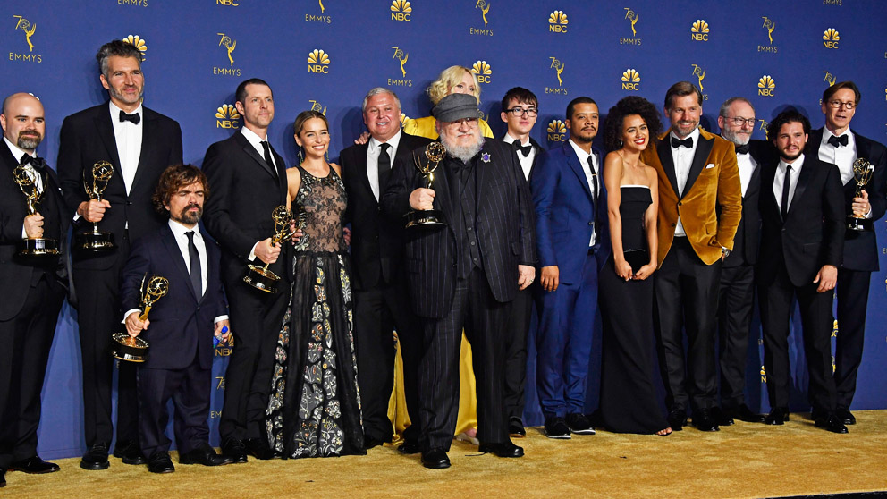 La familia de ‘Juego de Tronos’ en los Premios Emmy 2018. (Foto: AFP)