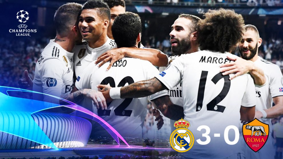 Real Madrid 3 vs Roma 0