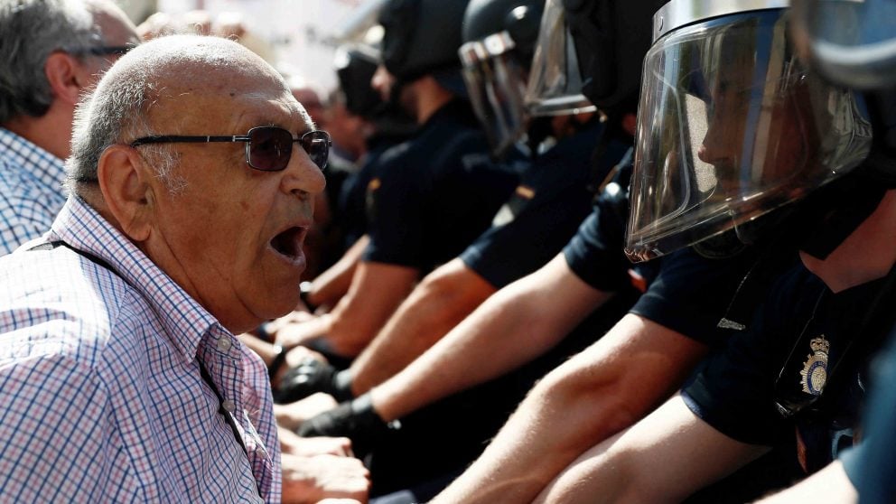 Pensionistas a las puertas del Congreso